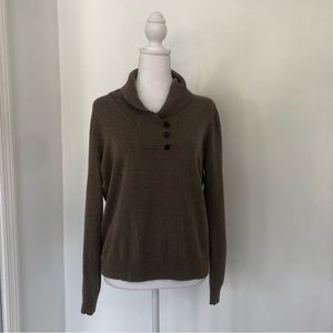 JEANNE PIERRE Women Brown Long Sleeve Pullover Knit Sweater Sz L